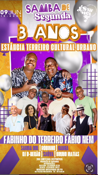 Samba de Segunda 3 Anos